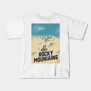 Ski Rocky Mountains Kids T-Shirt